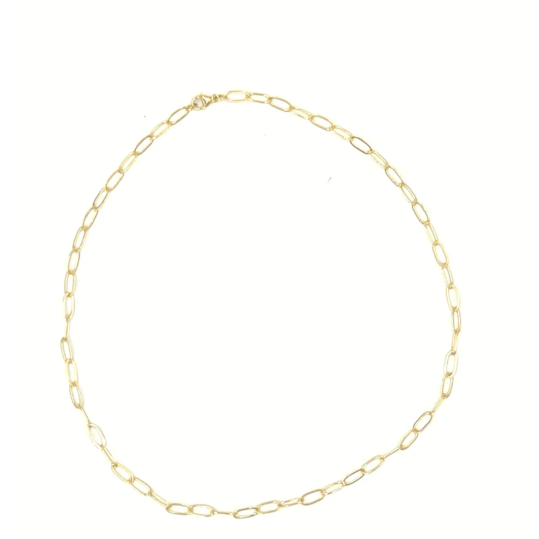 14k Gold Filled Paperclip Large Links Necklace - 16