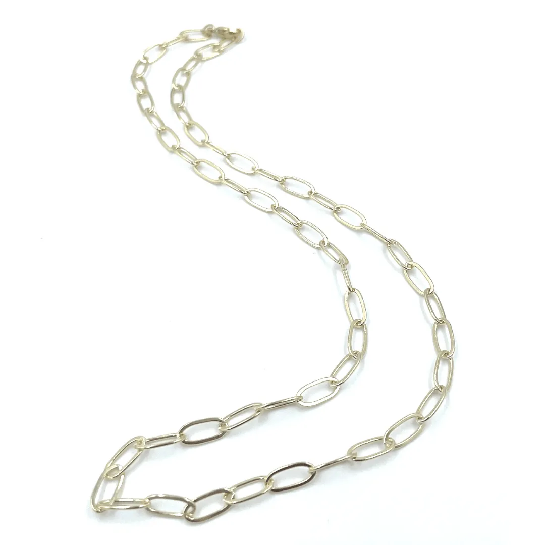 14k Gold Filled Paperclip Large Links Necklace - 16