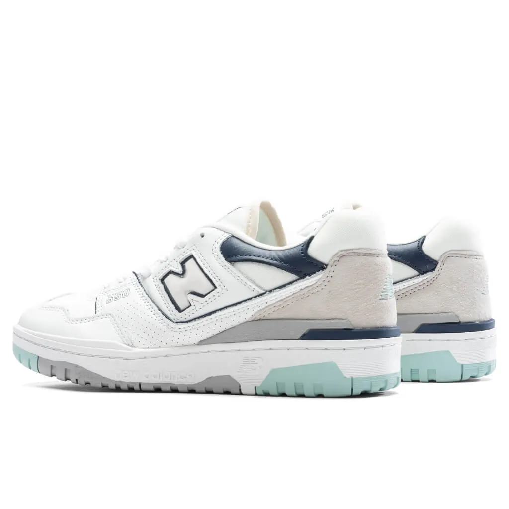 550 - White/Mint Navy