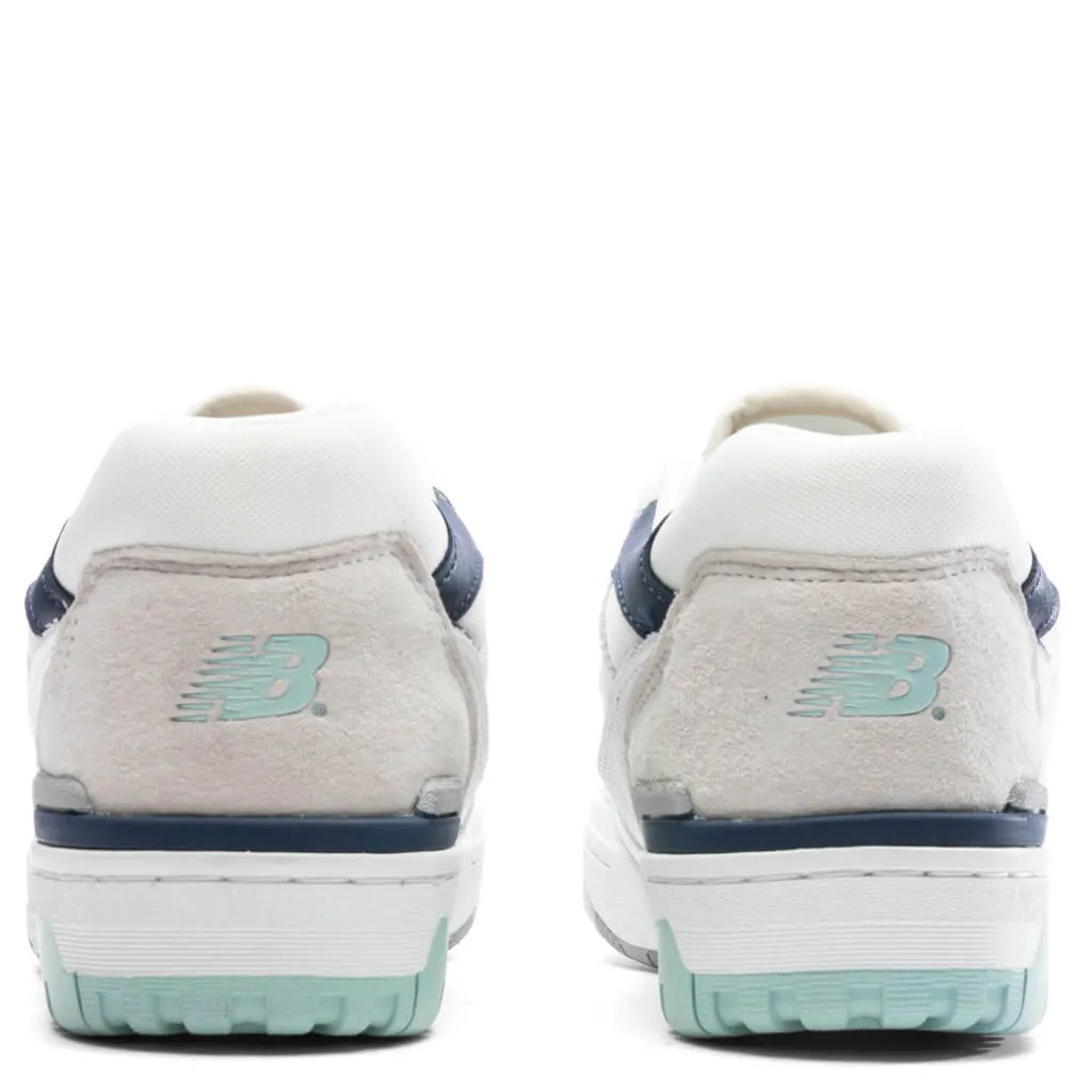 550 - White/Mint Navy