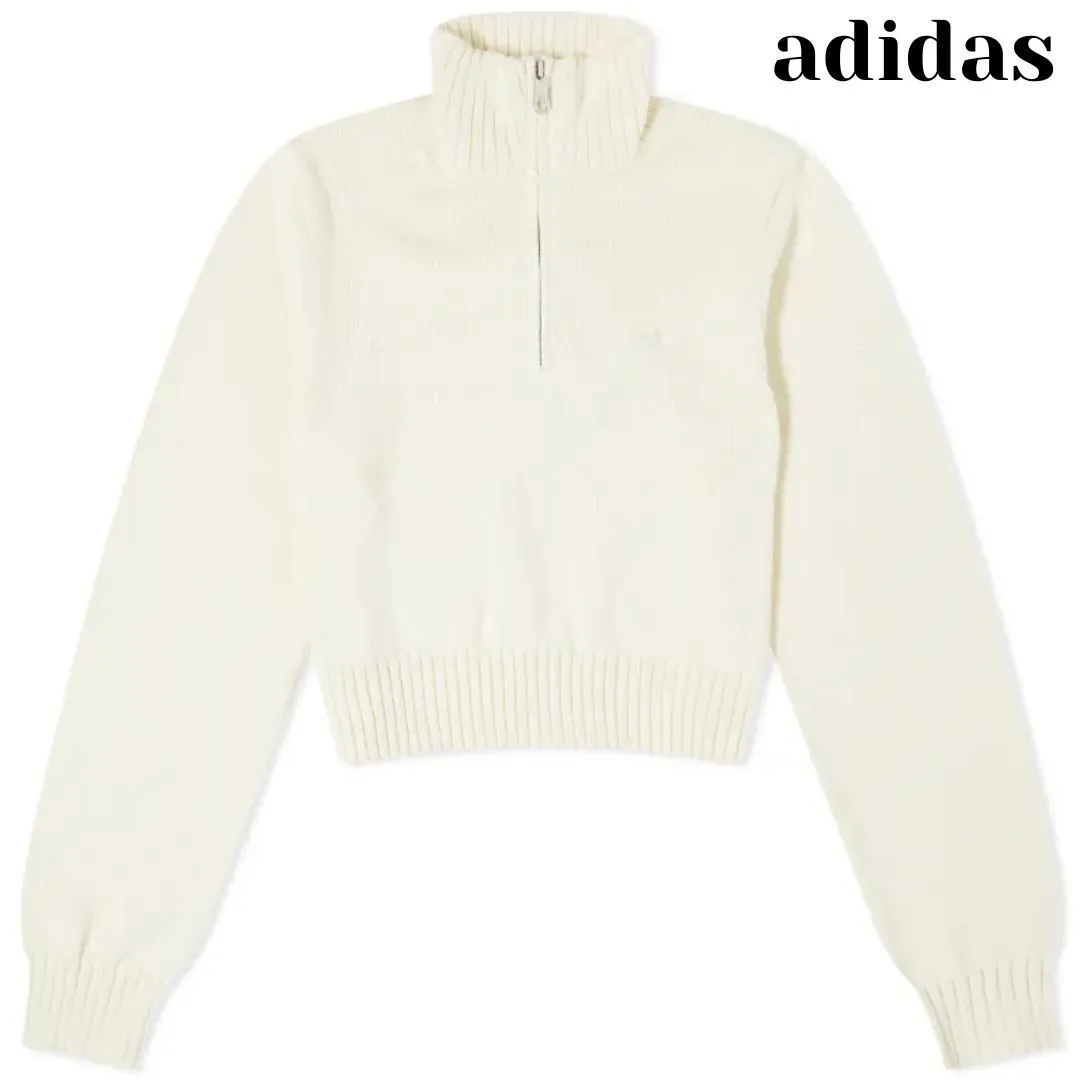 adidas  |Casual Style Street Style Long Sleeves Plain Cotton