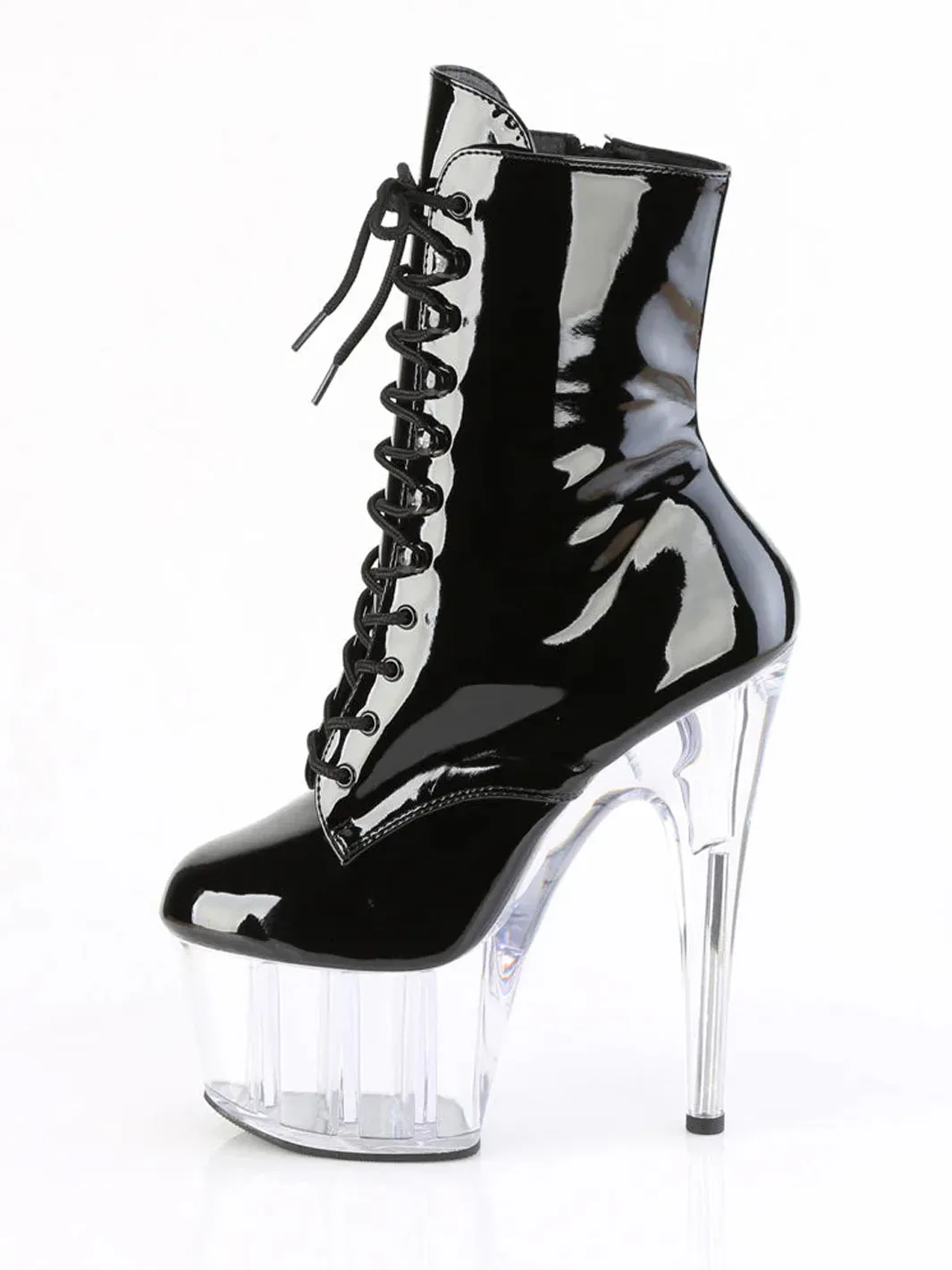 ADORE-1020 - BLACK PATENT & CLEAR  PRE ORDER 