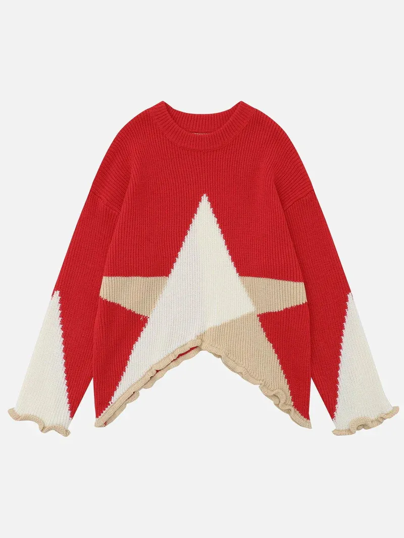 Aelfric Eden  |Pullovers Star Unisex Street Style U-Neck Long Sleeves Plain