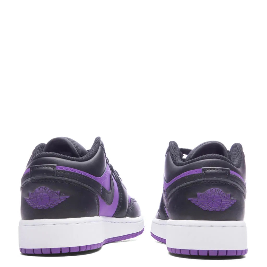 Air Jordan 1 Low (GS) - Purple Venom/Black/White