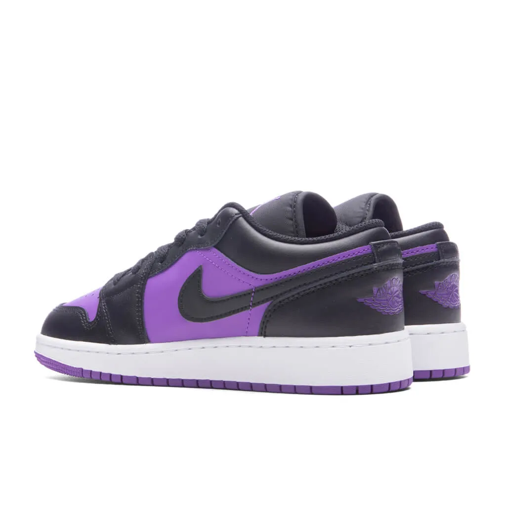 Air Jordan 1 Low (GS) - Purple Venom/Black/White