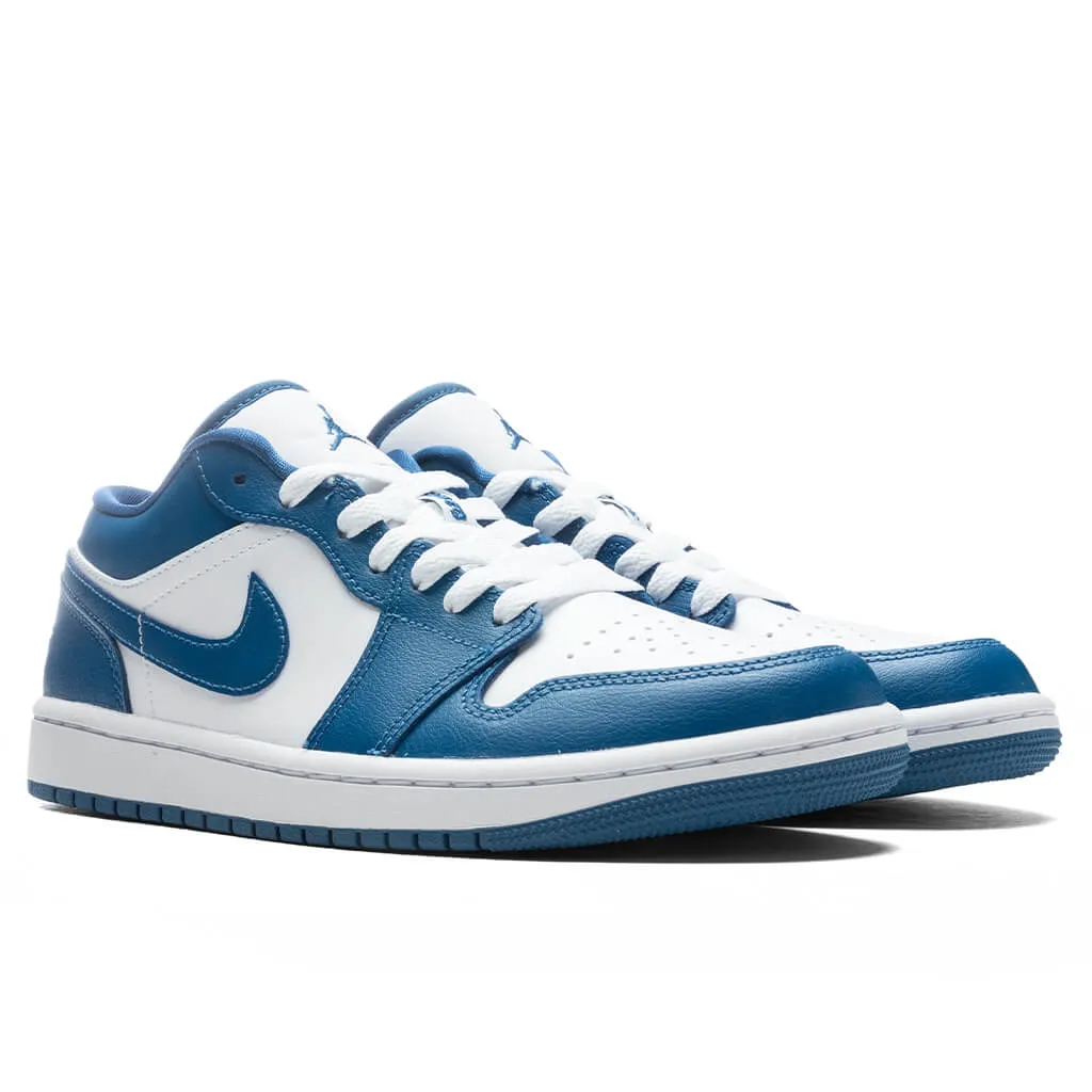 Air Jordan 1 Low Women's - White/Dark Marina Blue