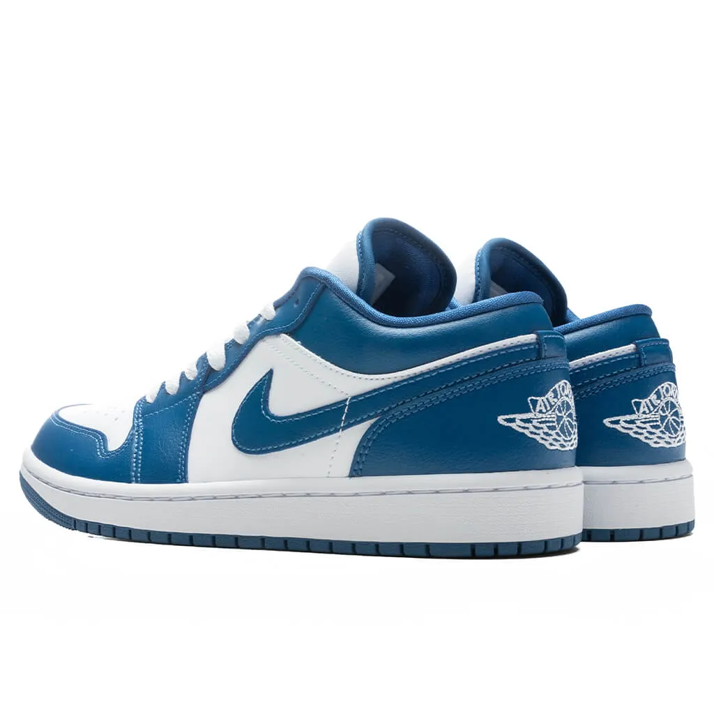 Air Jordan 1 Low Women's - White/Dark Marina Blue