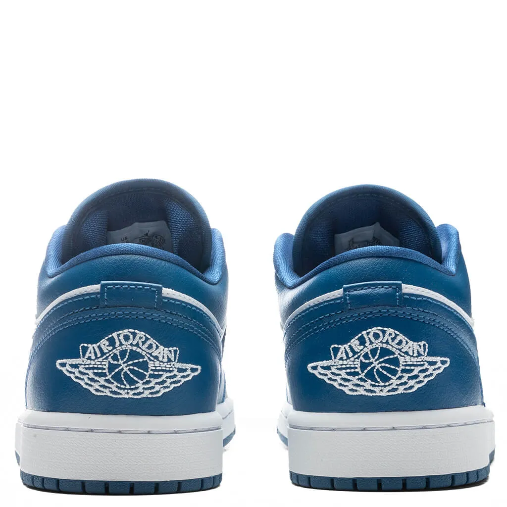 Air Jordan 1 Low Women's - White/Dark Marina Blue