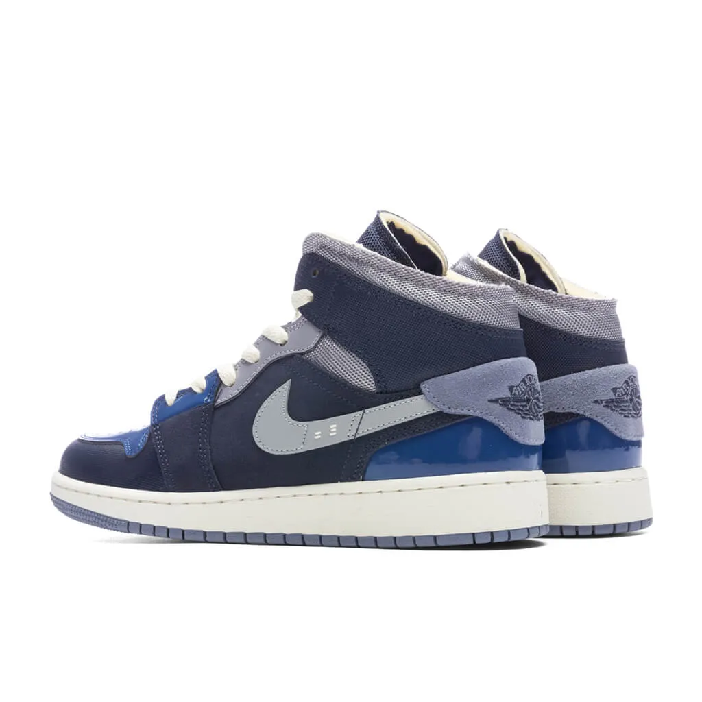 Air Jordan 1 Mid SE Craft (GS) - Obsidian/White/French Blue