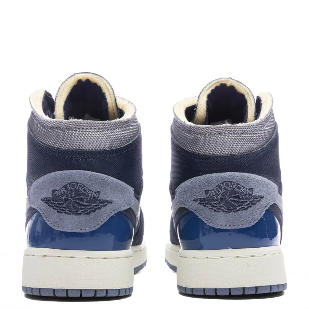 Air Jordan 1 Mid SE Craft (GS) - Obsidian/White/French Blue