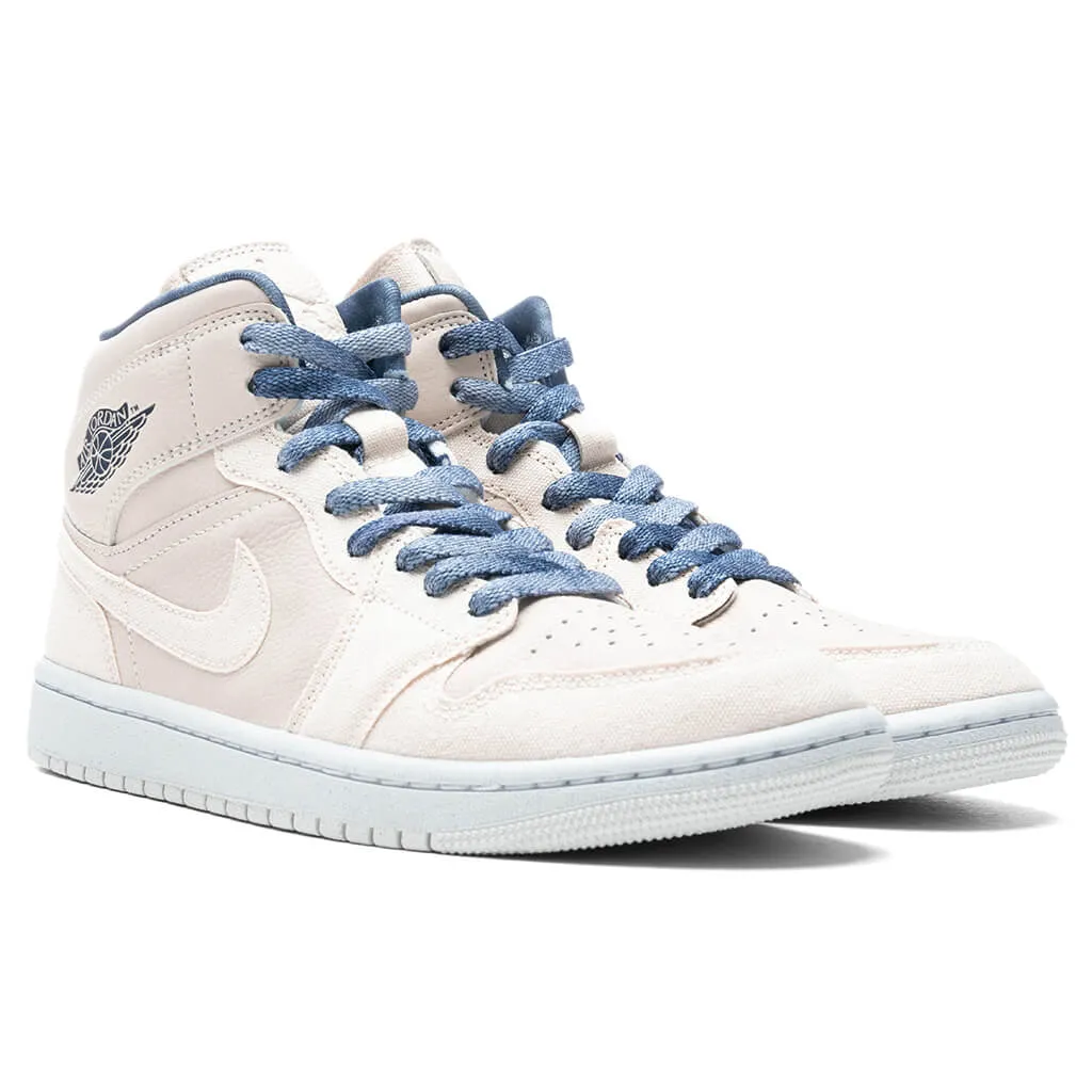 Air Jordan 1 Mid SE Women's - Sand Drift/Sail/Midnight Navy