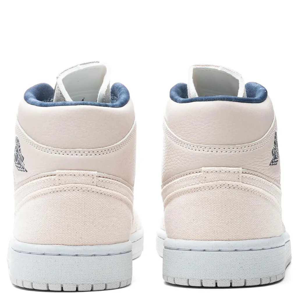 Air Jordan 1 Mid SE Women's - Sand Drift/Sail/Midnight Navy