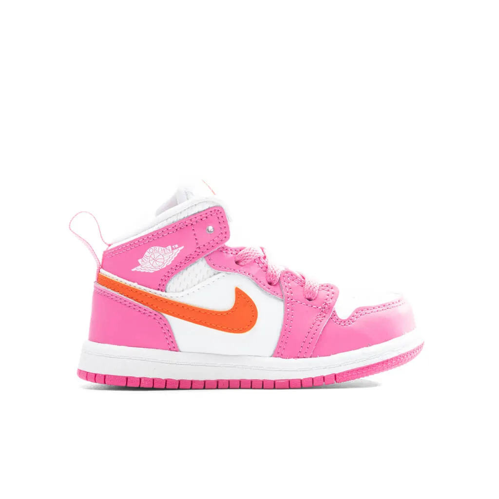 Air Jordan 1 Mid (TD) - Pinksicle/Safety Orange/White