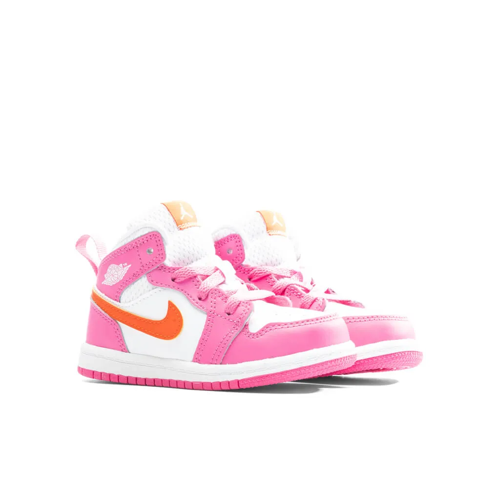 Air Jordan 1 Mid (TD) - Pinksicle/Safety Orange/White