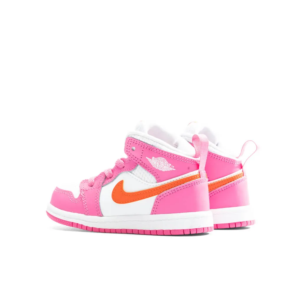 Air Jordan 1 Mid (TD) - Pinksicle/Safety Orange/White