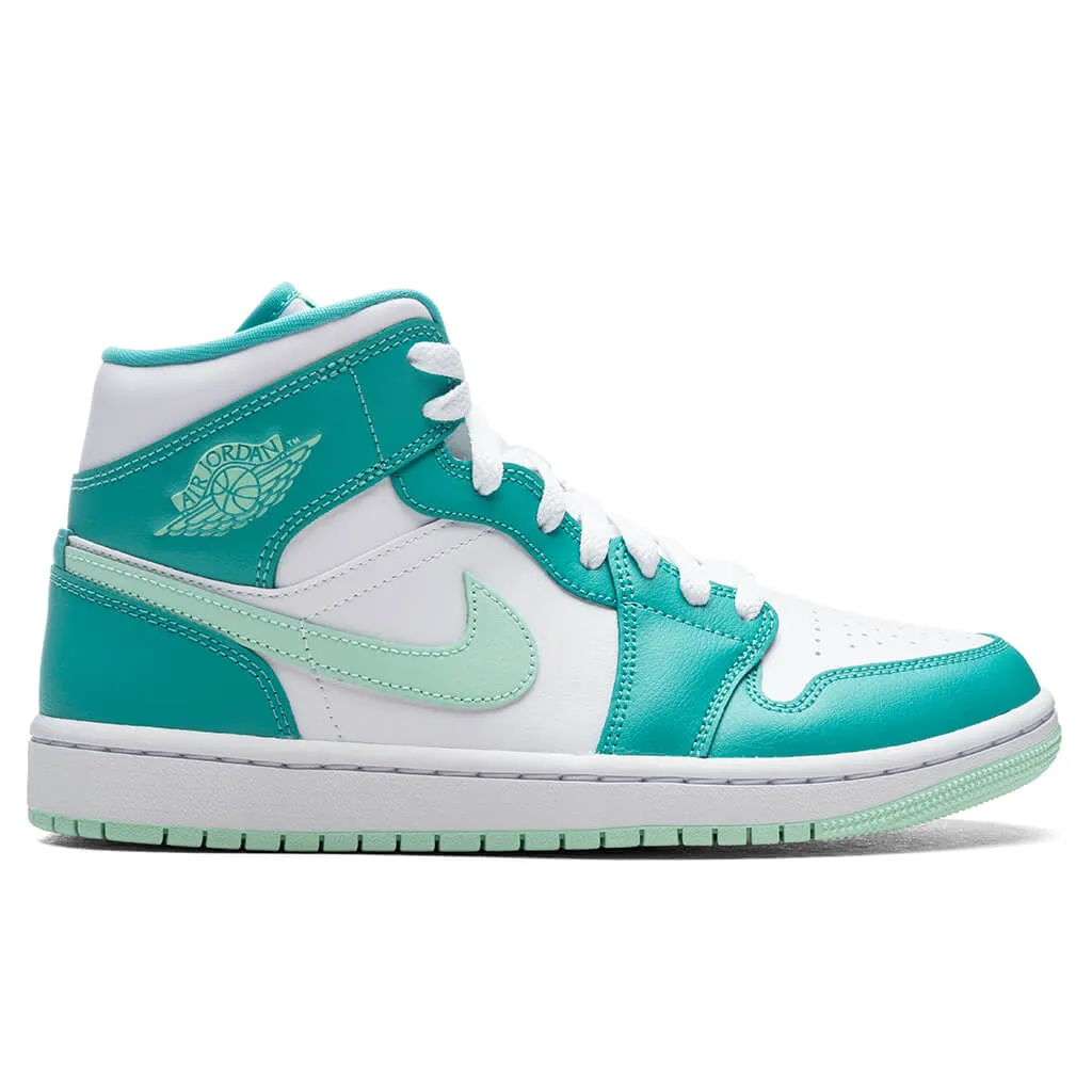 Air Jordan 1 Mid Women's - Washed Teal/Mint Foam/White