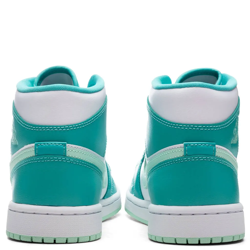 Air Jordan 1 Mid Women's - Washed Teal/Mint Foam/White