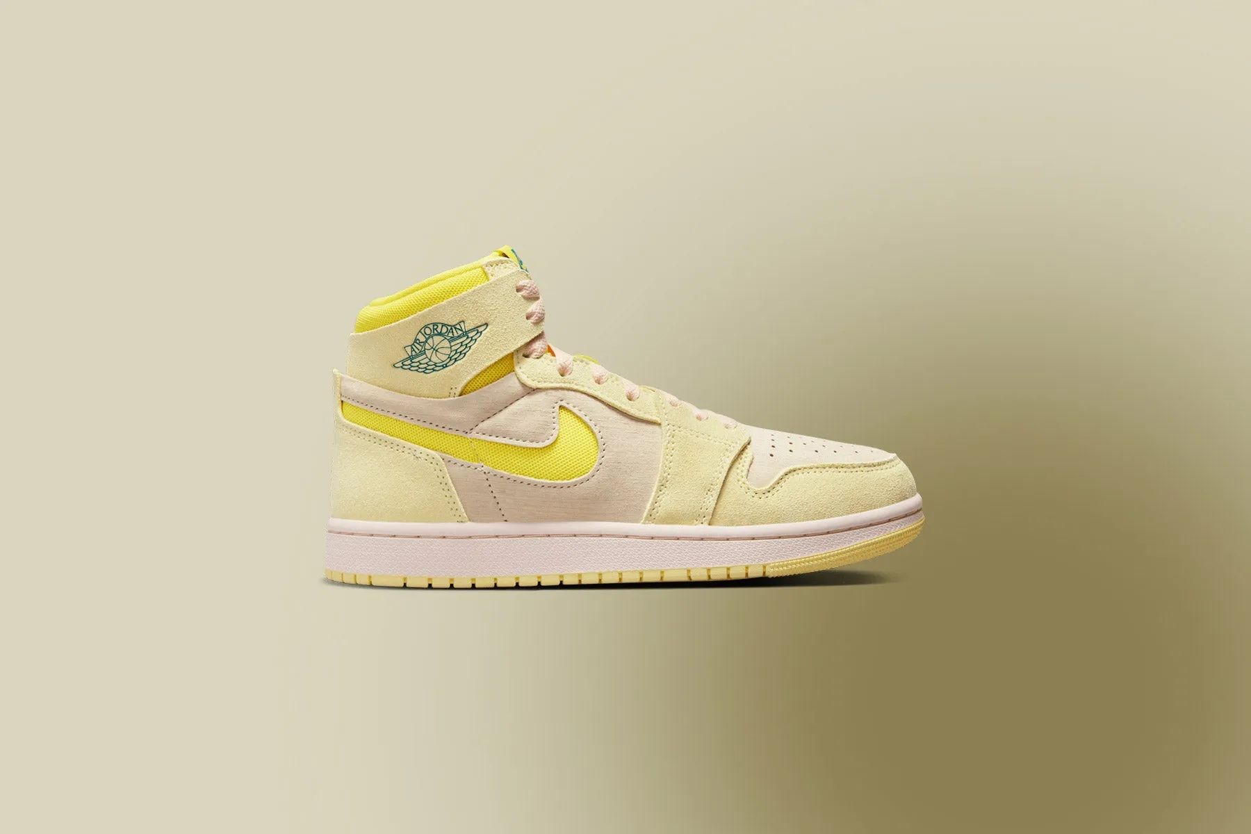 Air Jordan 1 Zoom CMFT 2 Women's - Citron Tint/Dynamic Yellow/Muslin