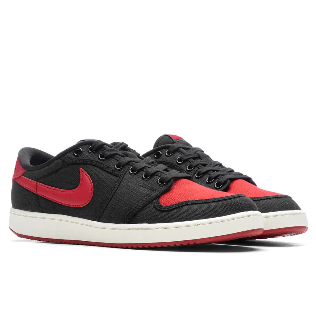 Air Jordan KO 1 Low 'Bred' - Black/Varsity Red/Sail