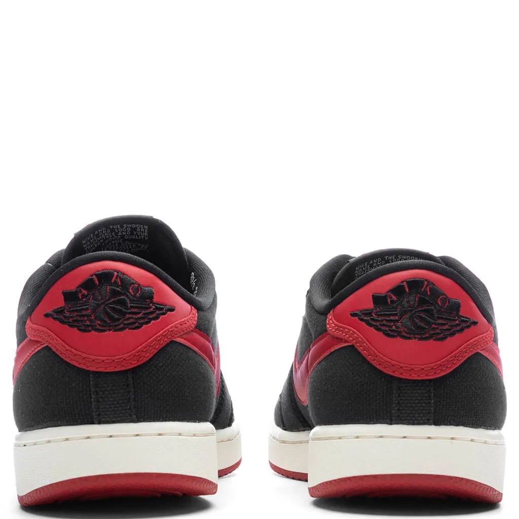 Air Jordan KO 1 Low 'Bred' - Black/Varsity Red/Sail