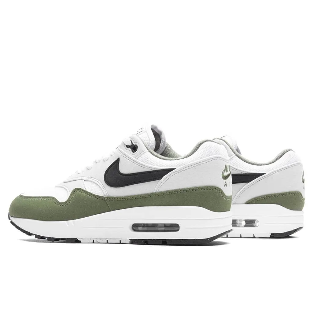 Air Max 1 - White/Black/Medium Olive