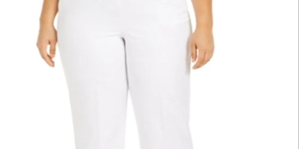 Alfred Dunner Women's Ship Shape Pants White Size 20W