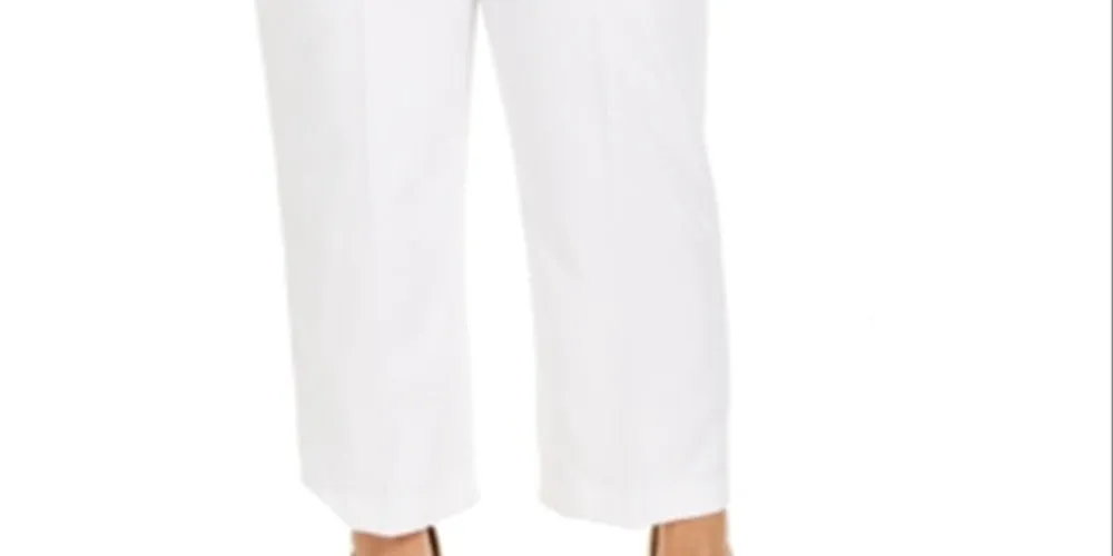 Alfred Dunner Women's Ship Shape Pants White Size 20W