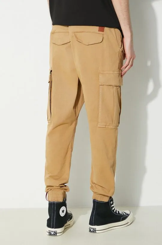 Alpha Industries trousers Airman Pant men's brown color 188201.14