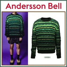 ANDERSSON BELL  |Street Style Long Sleeves Logo Sweatshirts