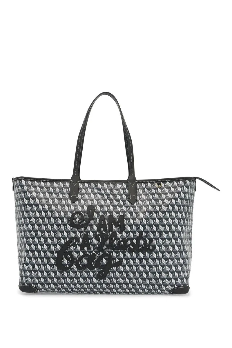 Anya Hindmarch    Anya Hindmarch I Am A Plastic Bag Zipped Motif Tote Bag