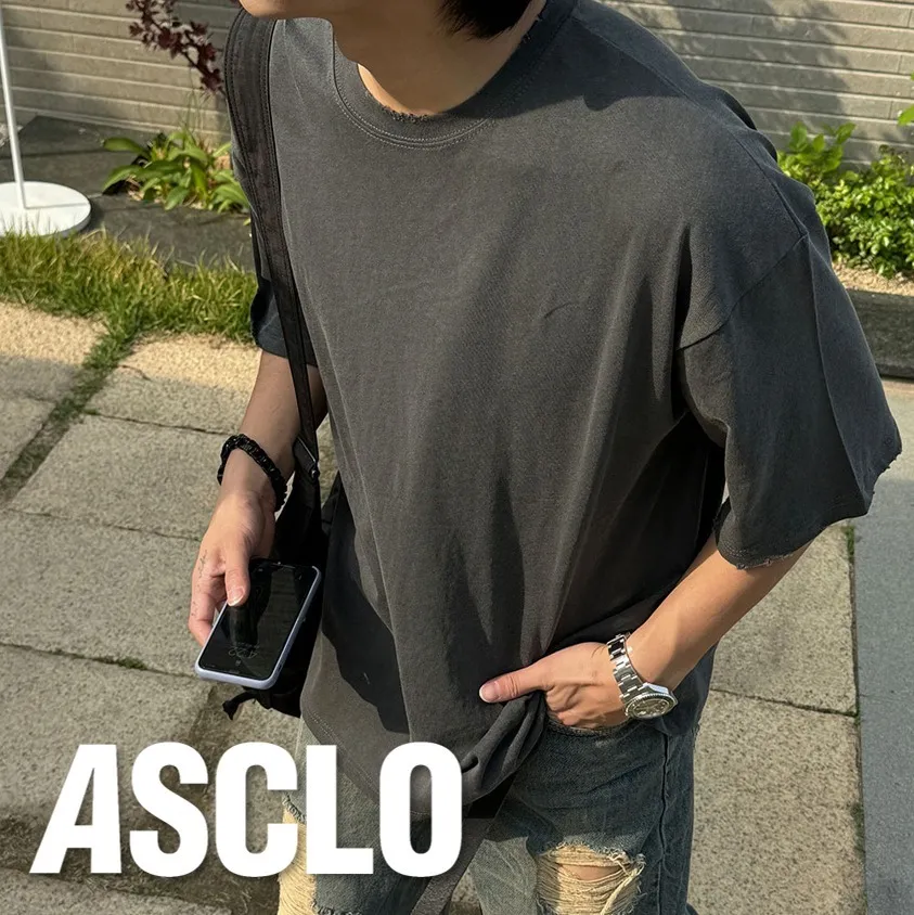 ASCLO  |Crew Neck Pullovers Unisex Street Style U-Neck Plain Cotton