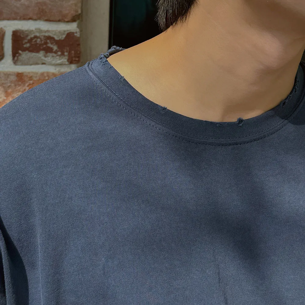 ASCLO  |Crew Neck Pullovers Unisex Street Style U-Neck Plain Cotton