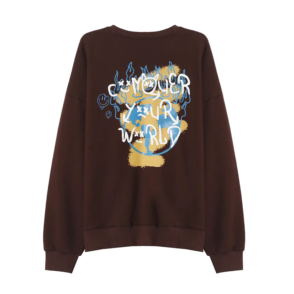 ASCLO  |Crew Neck Pullovers Unisex Sweat Street Style U-Neck