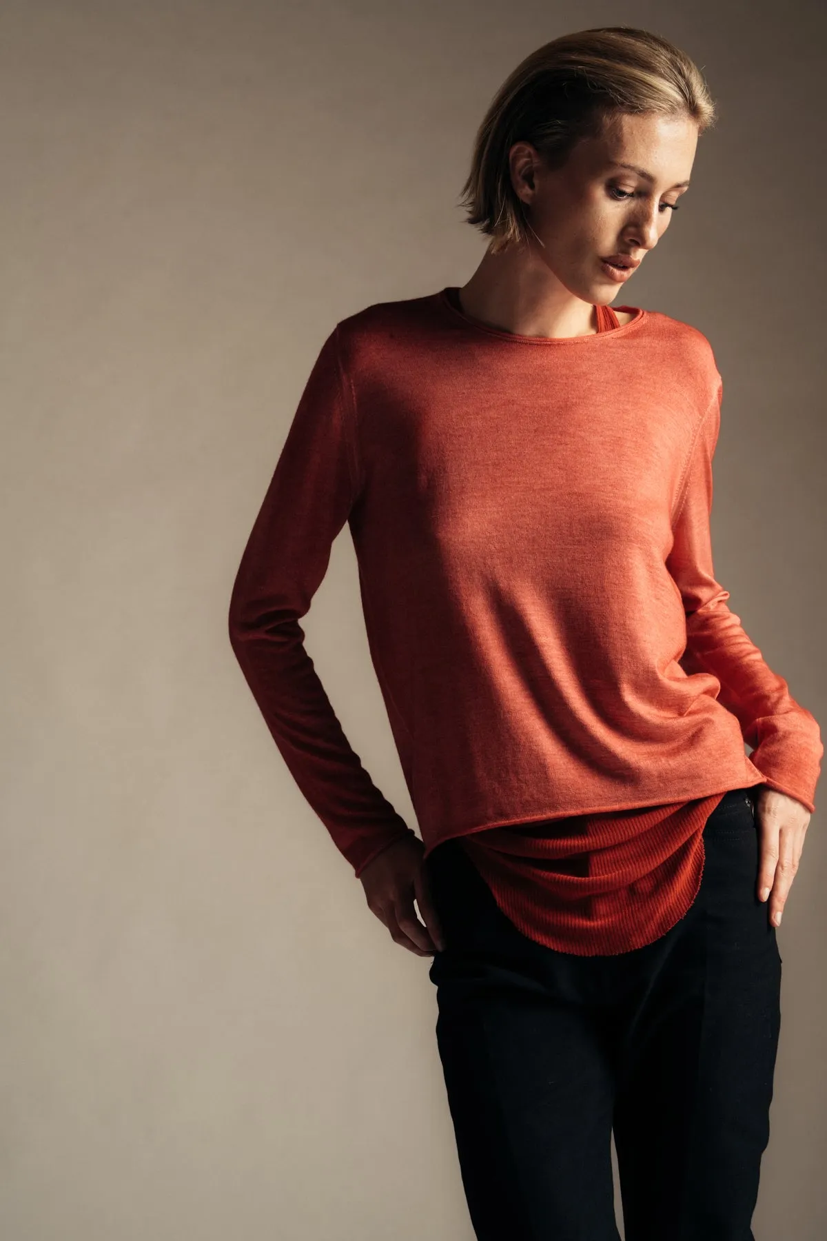 AVANT TOI | BOAT NECK OFF-GAUGE SWEATER