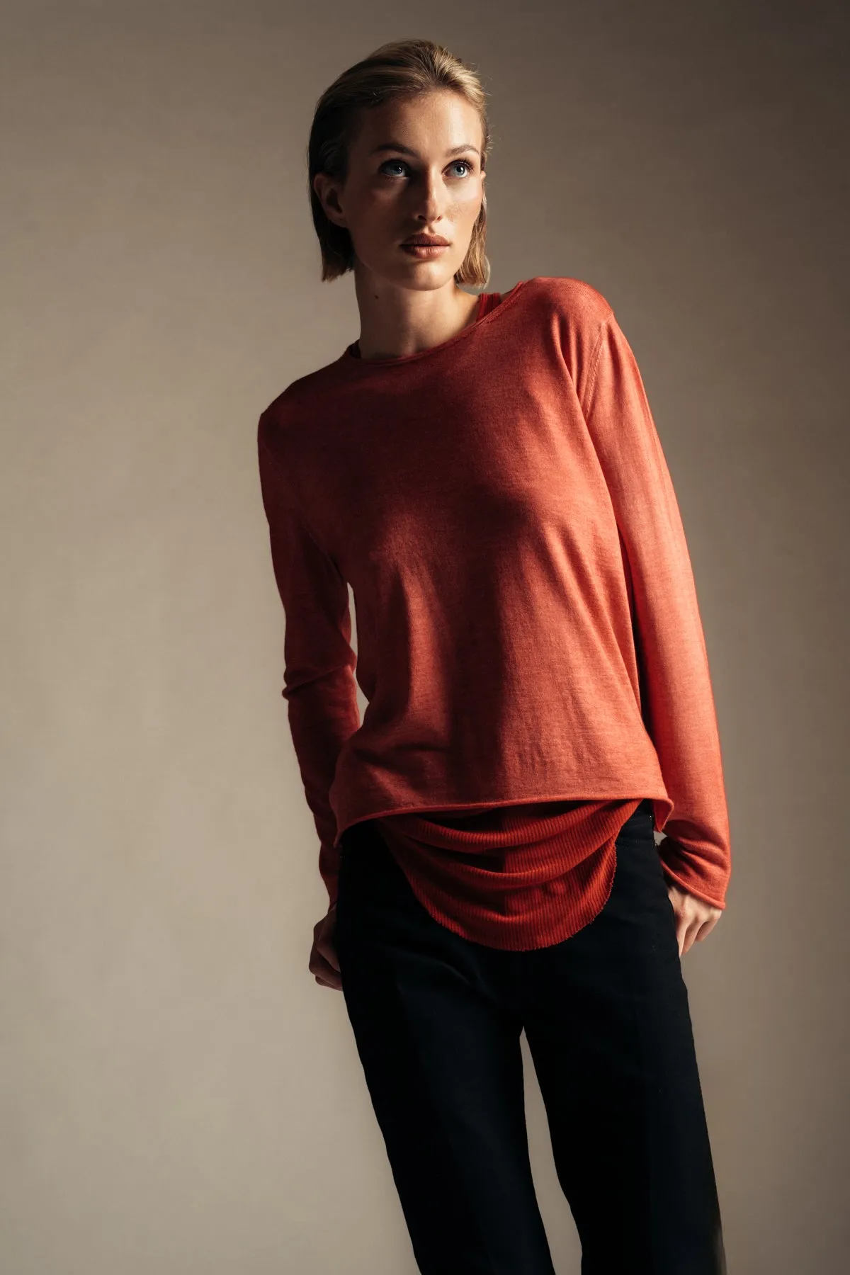 AVANT TOI | BOAT NECK OFF-GAUGE SWEATER