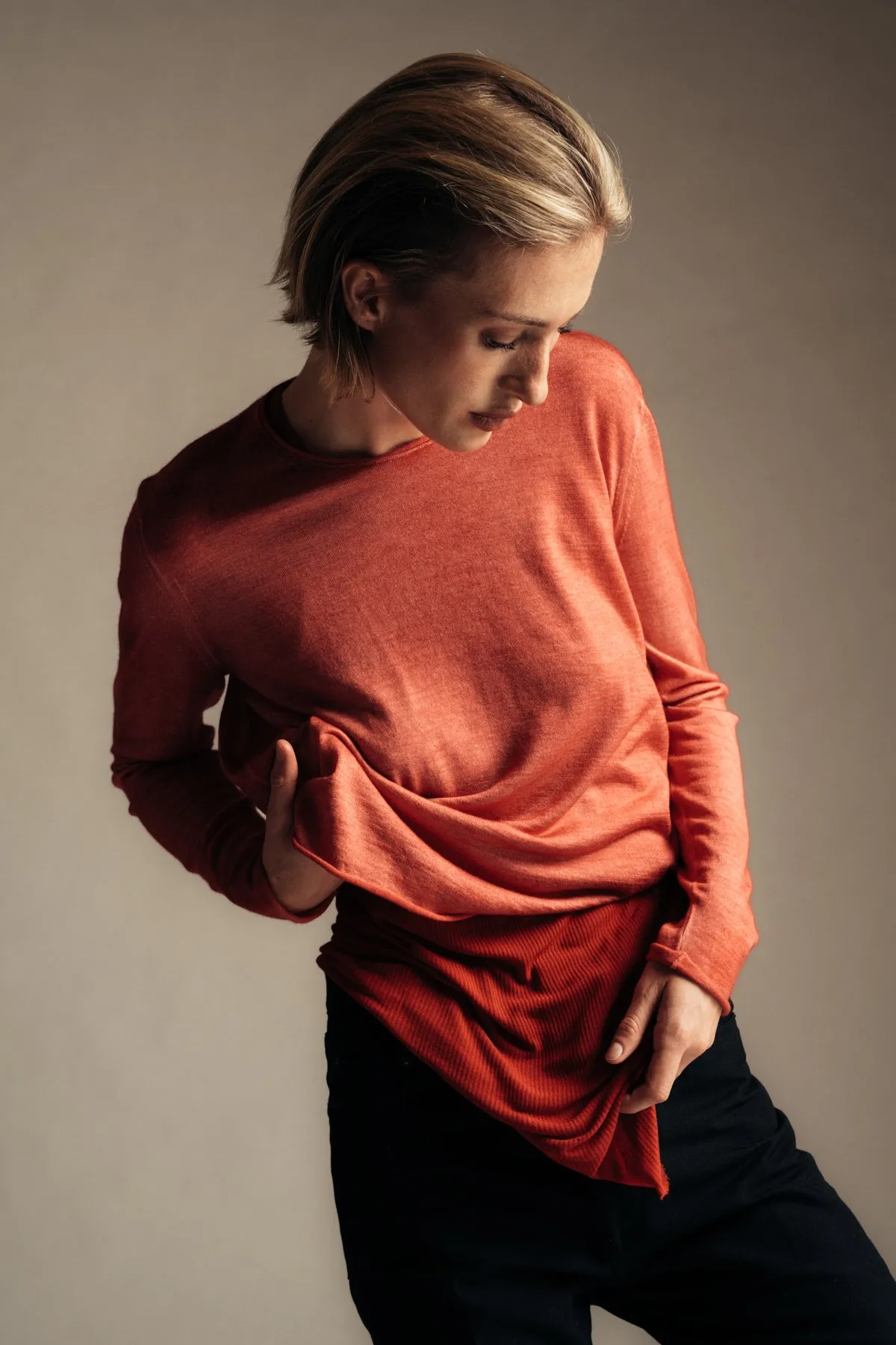 AVANT TOI | BOAT NECK OFF-GAUGE SWEATER