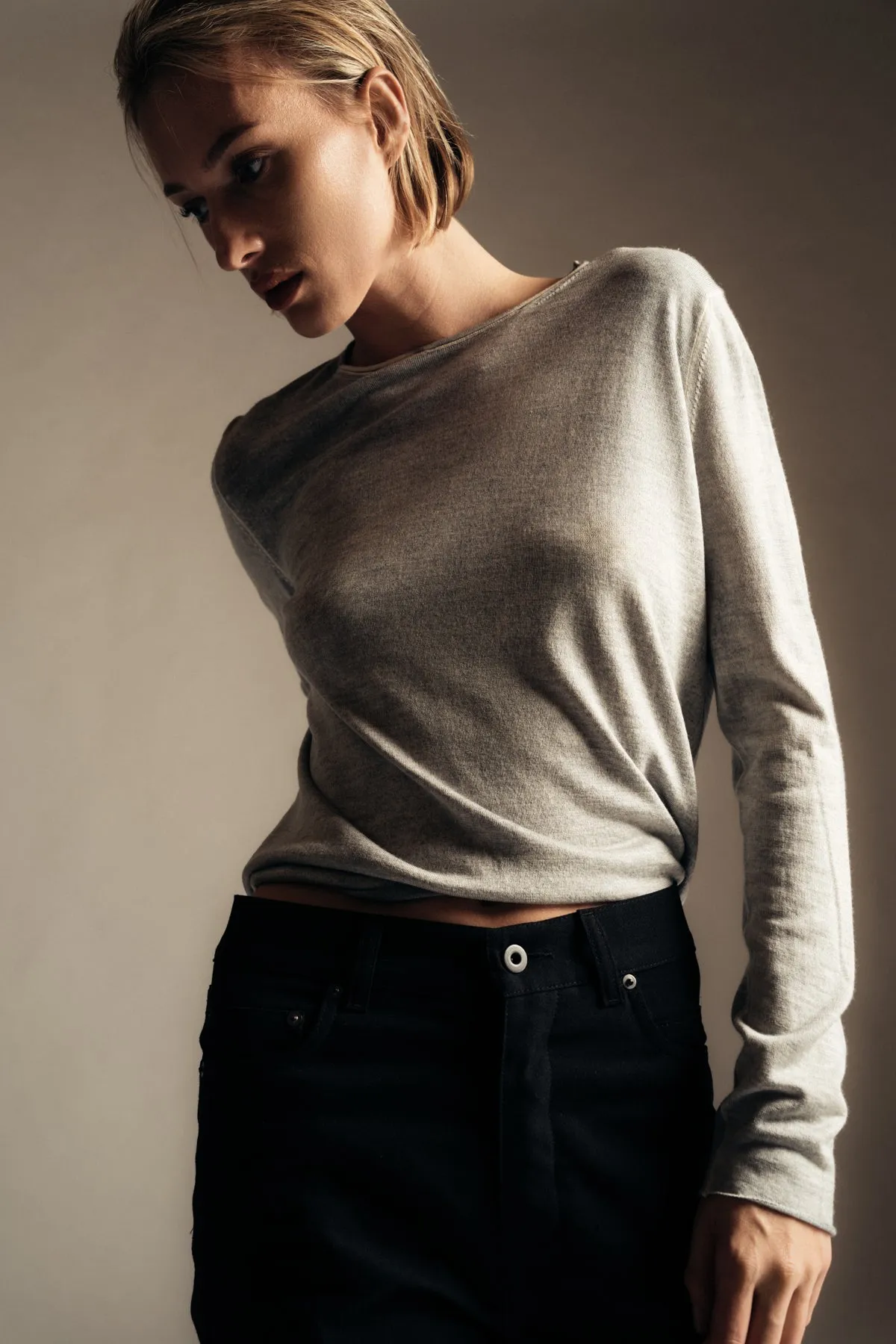 AVANT TOI | BOAT NECK OFF-GAUGE SWEATER