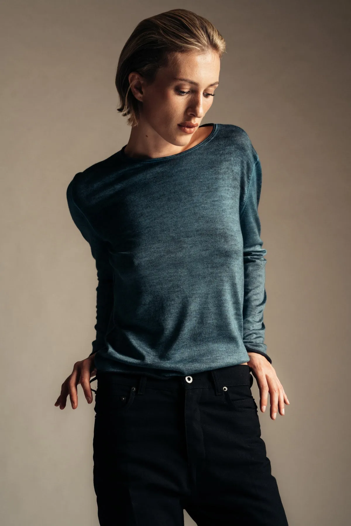 AVANT TOI | BOAT NECK OFF-GAUGE SWEATER