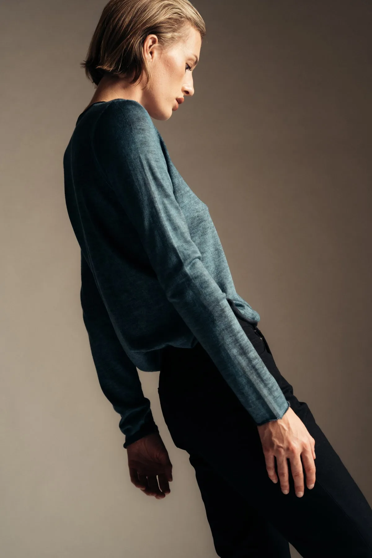 AVANT TOI | BOAT NECK OFF-GAUGE SWEATER