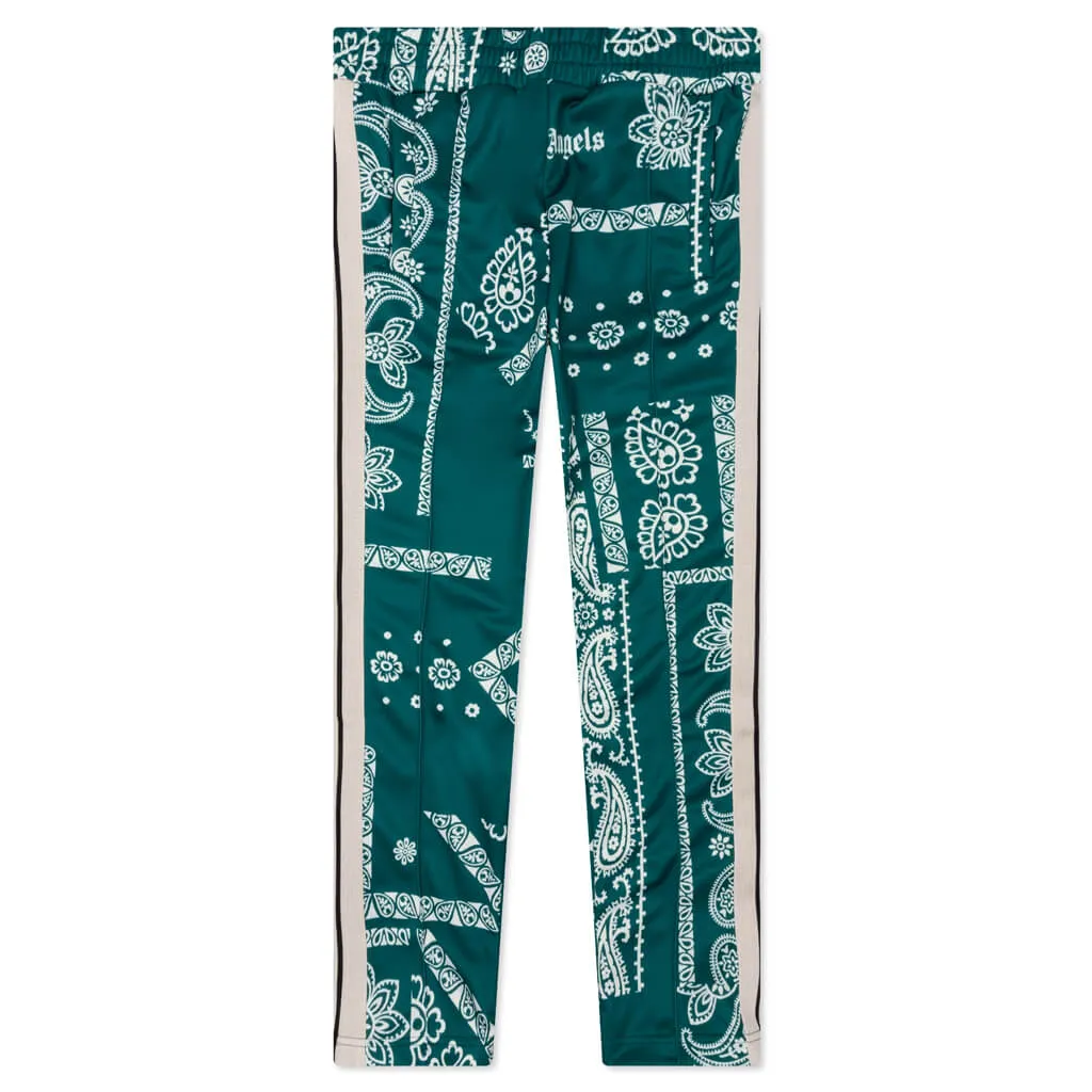 Bandana Track Pants - Green/White