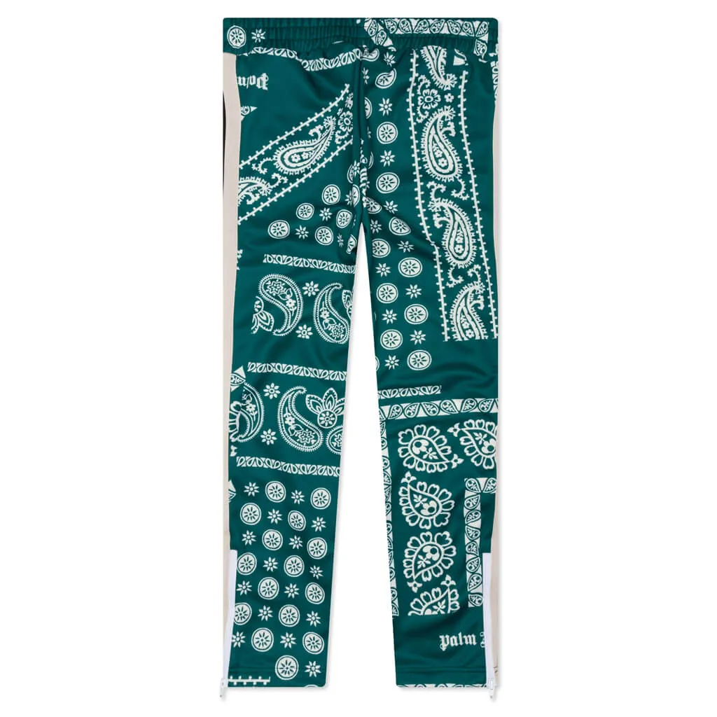 Bandana Track Pants - Green/White