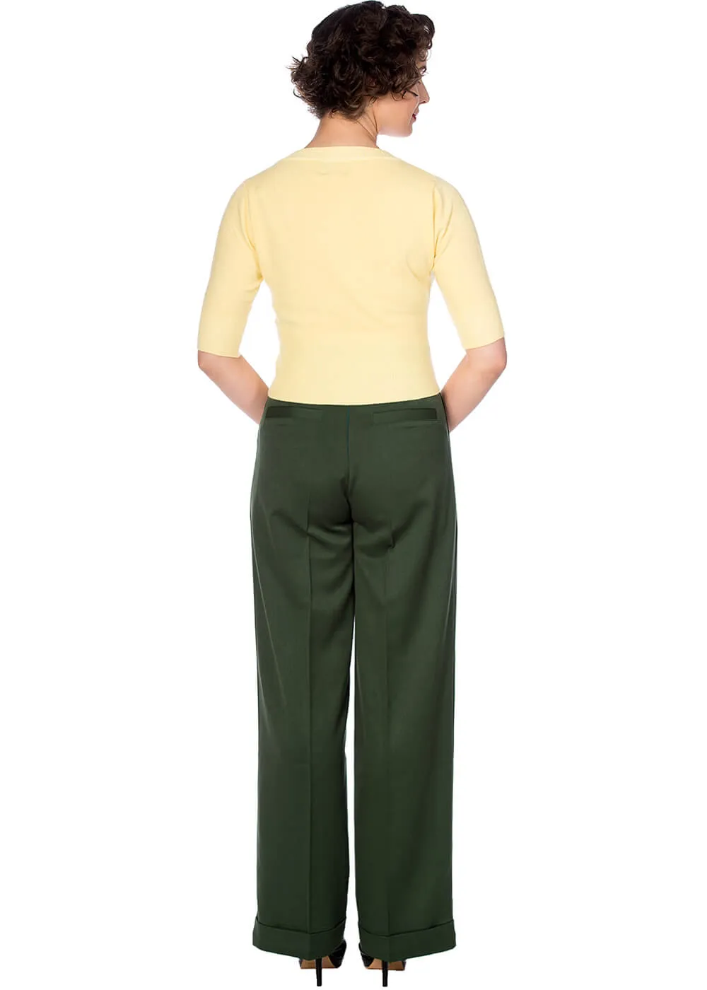 Banned Adventures Ahead 40's Trousers Dark Green