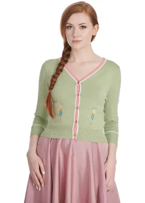 Banned Ice Cream 50's Cardigan Green