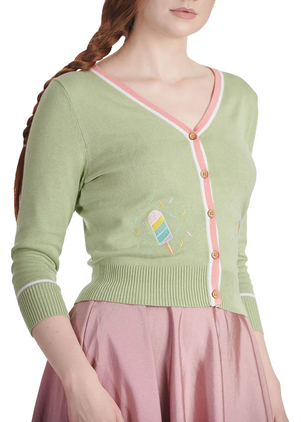 Banned Ice Cream 50's Cardigan Green