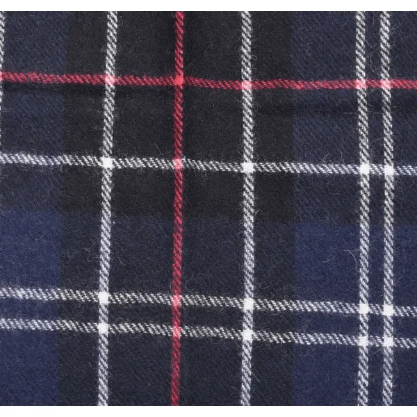 Barbour Tartan Lambswool Scarf in Navy/Red