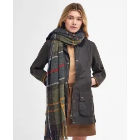 Barbour Womens Boucle Tartan Scarf in Classic