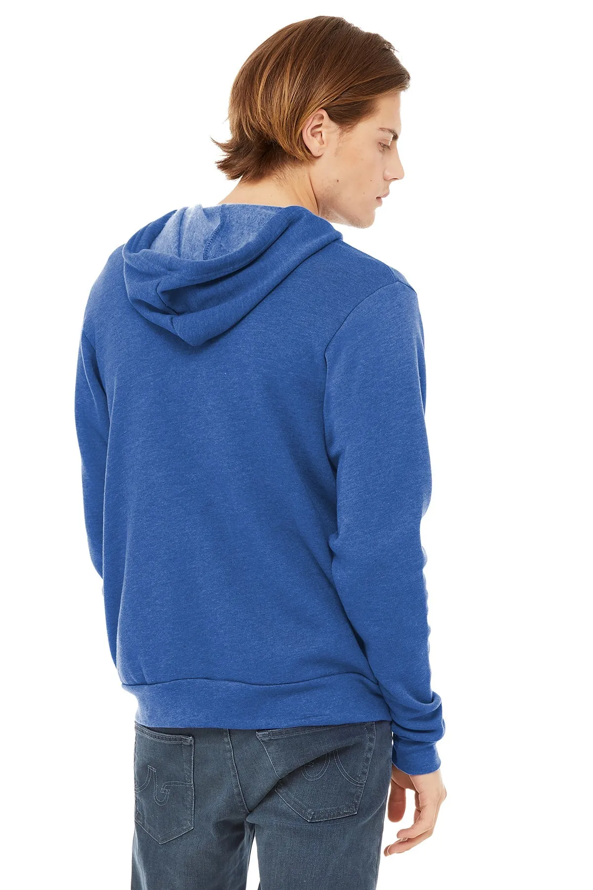 Bella Canvas Unisex Fleece Full-Zip Hoodie, True Royal