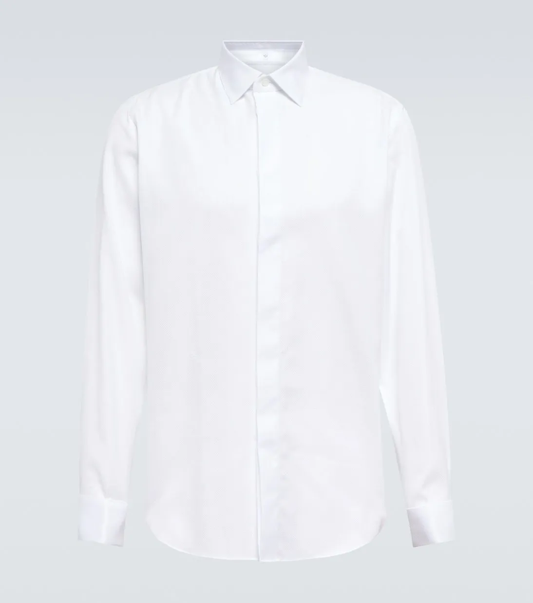 Berluti  |Long Sleeves Plain Cotton Logo Luxury Shirts