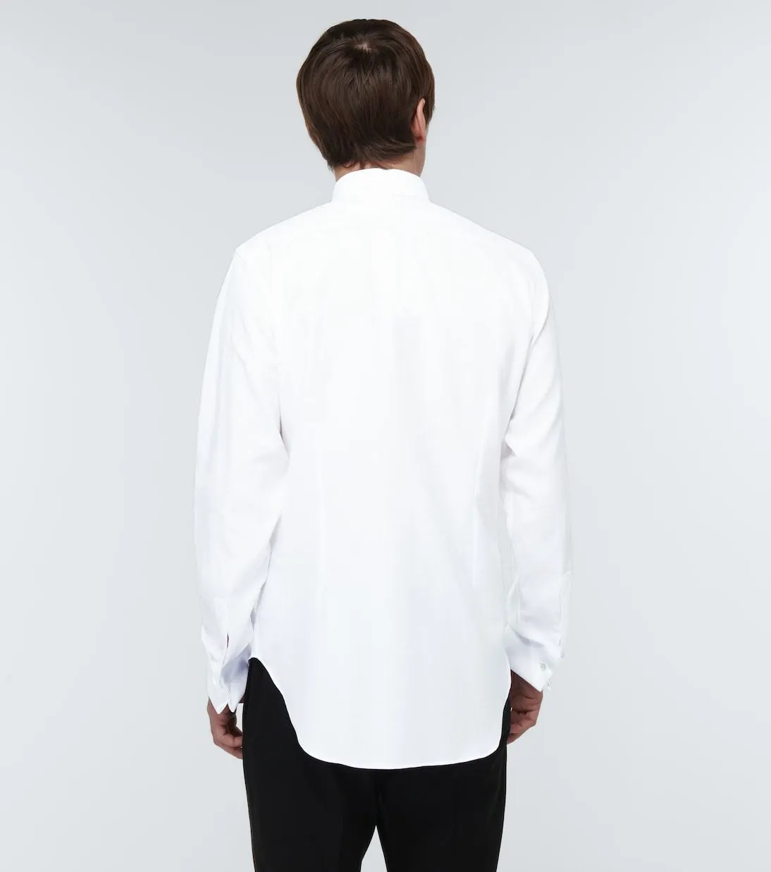 Berluti  |Long Sleeves Plain Cotton Logo Luxury Shirts