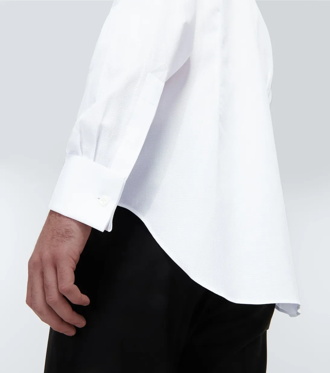 Berluti  |Long Sleeves Plain Cotton Logo Luxury Shirts